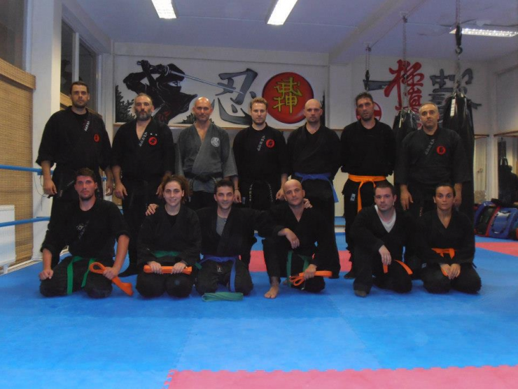 Students and instructors of Bujinkan Dojo Thessaloniki